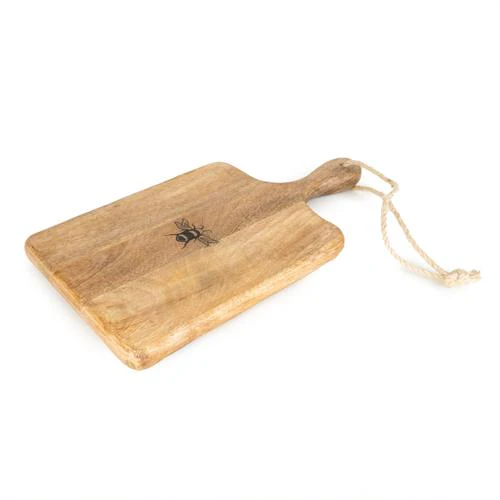 Wooden Paddle Serving Board with Bee Detail - Image 4